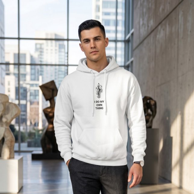 Modern White Hooded Sweatshirt with Minimalist (Creator Uploaded)