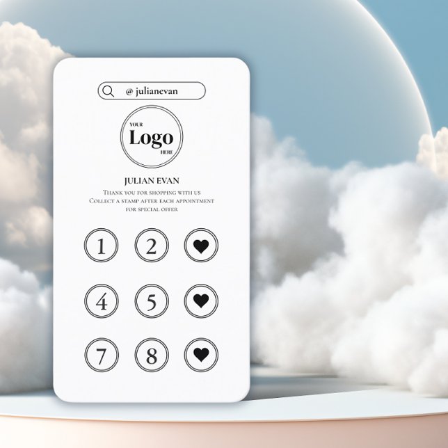 Modern White Instagram Inspired Loyalty Card (Creator Uploaded)