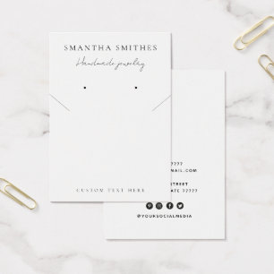 Modern White Jewellery necklace earring display Ca