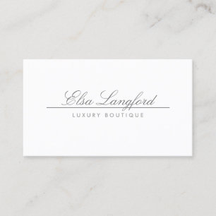 MODERN WHITE LUXURY BOUTIQUE Business Card