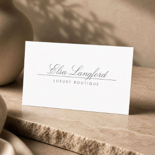 MODERN WHITE LUXURY BOUTIQUE Business Card