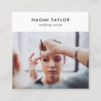 Modern white makeup artist photo simple elegant