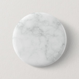 Modern White Marble 6 Cm Round Badge