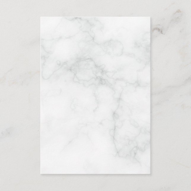 Modern White Marble Enclosure Card (Front)