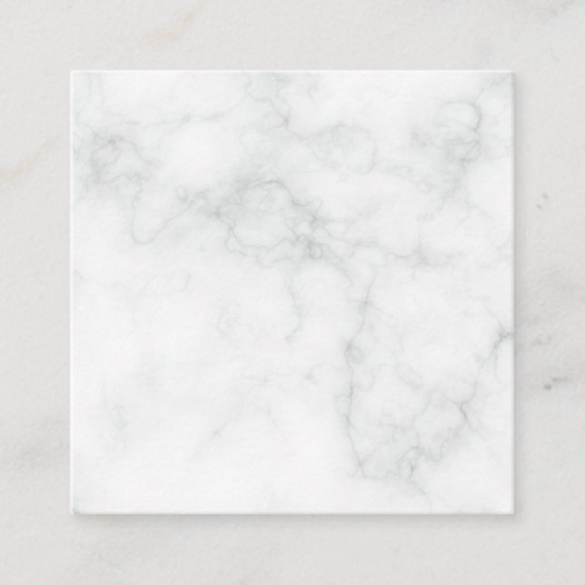 Modern White Marble Enclosure Card (Front)