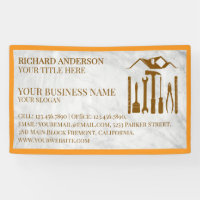 Modern White Marble Handyman Auto Repair Mechanic 