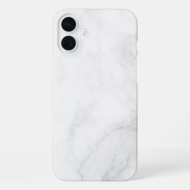 Modern White Marble iPhone Case (Back)