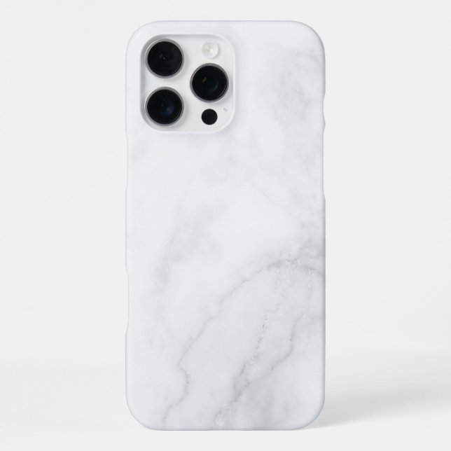 Modern White Marble iPhone Case (Back)
