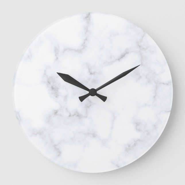 Modern White Marble Large Clock (Front)