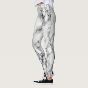 Modern White Marble Leggings