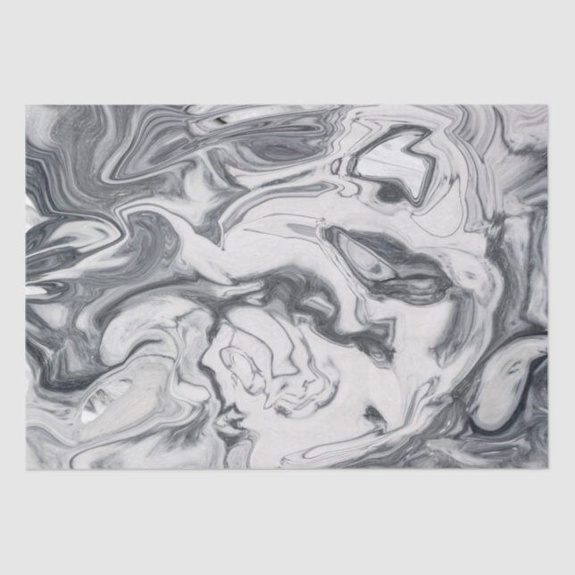 Modern White Marble Pattern Tissue Paper (Front)