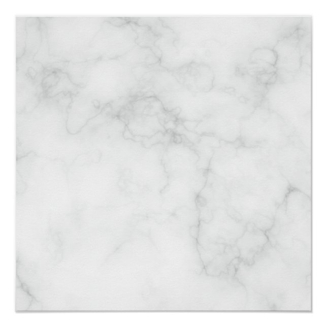 Modern White Marble Poster (Front)