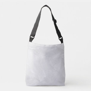 Modern White Marble Swirl Crossbody Bag