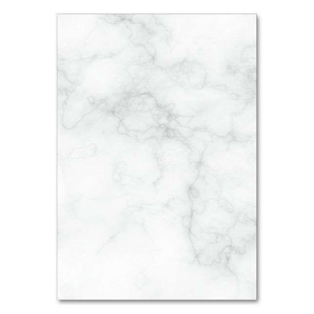 Modern White Marble Table Number (Front)