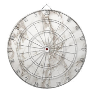 Modern White Marble Texture Pattern Dartboard