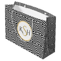 Modern White On Black Polygonal Pattern