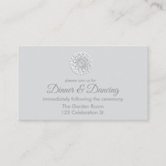 Modern White Paper Cut Mandala Reception Enclosure Card