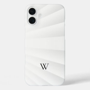Modern White Pattern iPhone 16 Plus Case