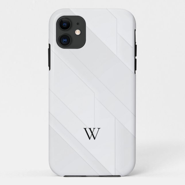 Modern White Pattern Case-Mate iPhone Case (Back)