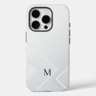 Modern White Pattern iPhone 16 Pro Case