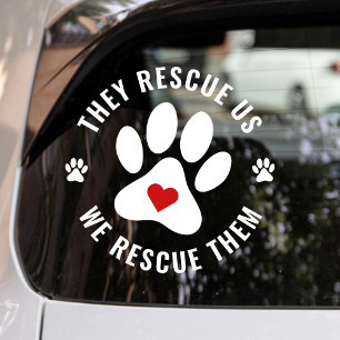 Modern White Paw Print Red Heart Pet Lover