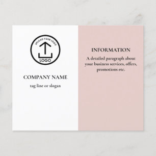 Modern White Pink Promotional Business Logo Flyer