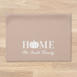 Modern White Pumpkin Thanksgiving Family Name Tea Towel<br><div class="desc">Custom-designed festive kitchen towel for the autumn fall season featuring modern rustic white pumpkin design with personalised family name.</div>