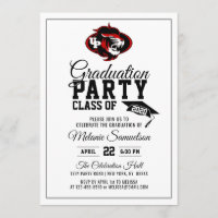 Modern White School GRADUATION Party PHOTO + LOGO