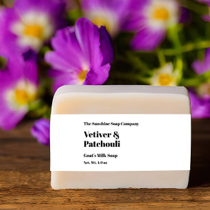 Modern White Soap Belly Band Invitation Belly Band