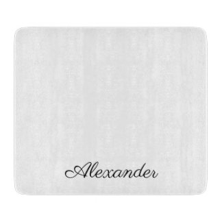 Modern White template,  Black Script Kitchen   Cutting Board