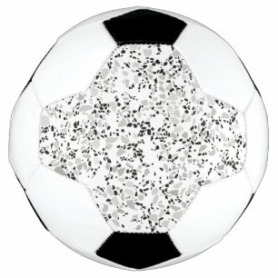 Modern White Terrazzo Soccer Ball