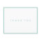 Modern White Thank You Card with Teal Border
