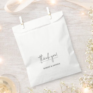 Modern White Wedding Favour Bags