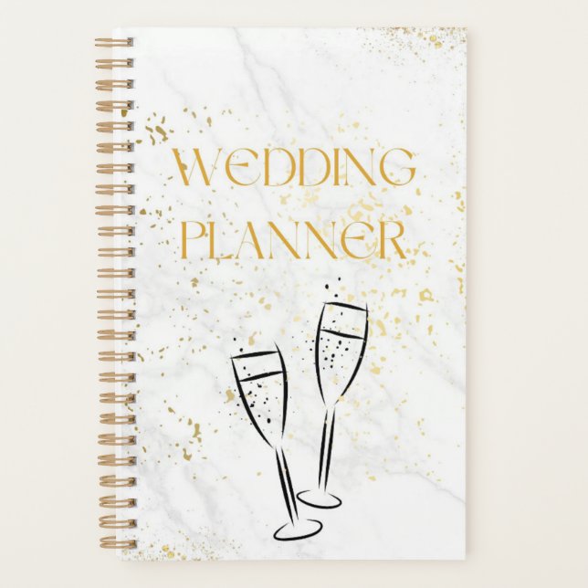 Modern white wedding planner (Front)