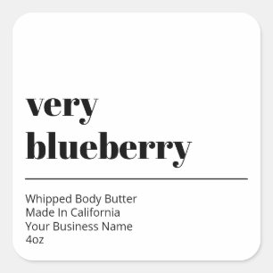 Modern White Whipped Body Butter Product Labels