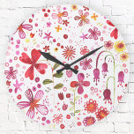 Modern Wild Flower Watercolor<br><div class="desc">Bright and happy watercolor wildflower and leaves painting of a wildly overgrown garden. Perfect for gardeners,  nature lovers and florists.  Original art by Nic Squirrell.</div>