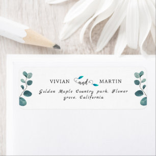 Modern Wild Forest vibe Calligraphy return address
