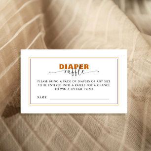 MOdern Wild One diaper raffle  Enclosure Card