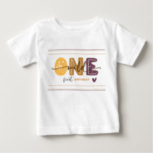 Modern Wild One First Birthday Baby T-Shirt