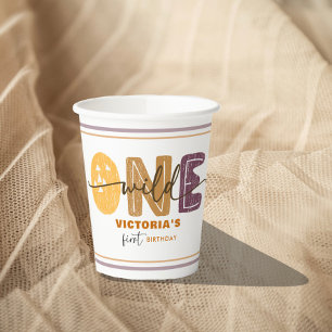 Modern Wild One first Birthday Paper Cups