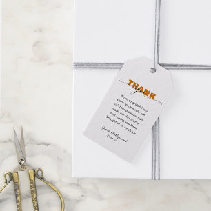 Modern Wild One First Birthday Thank you Gift Tags