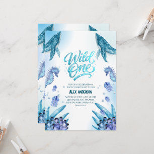 Modern ''Wild One'' Kids 1st Birthday Party Invitation