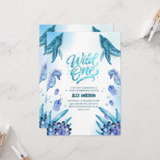 Modern ''Wild One'' Kids 1st Birthday Party Invitation