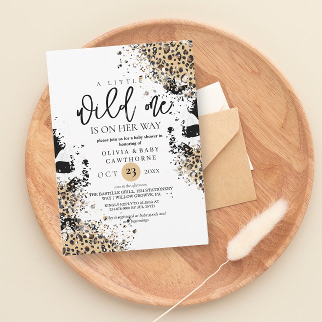 Modern Wild One Safari Baby Shower Invitation (Creator Uploaded)