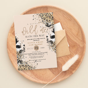 Modern Wild One Safari Baby Shower Invitation