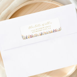 Modern, Wildflower Baby Shower Address