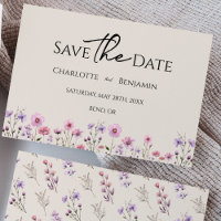 Modern Wildflower Beige Wedding