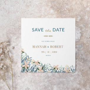 Modern Wildflower Botanical Wedding Save the Date