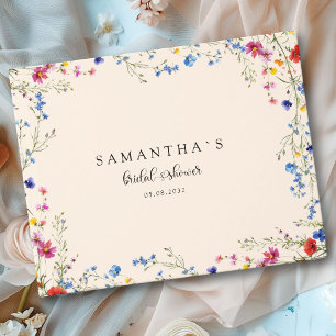 Modern Wildflower Bridal Shower Guest Book