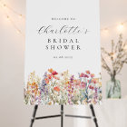 Modern, wildflower Bridal Shower Welcome